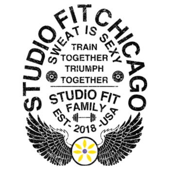 STUDIO FIT CHICAGO - FAMILY GIVES YOU WINGS - WOMEN'S FITTED T-SHIRT - ZC6G29 Design