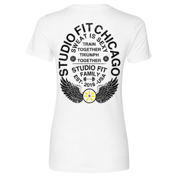 STUDIO FIT CHICAGO - FAMILY GIVES YOU WINGS - WOMEN'S FITTED T-SHIRT - ZC6G29 Thumbnail