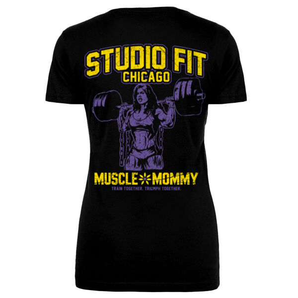 MUSCLE MOMMY - WOMEN'S FITTED T-SHIRT - UD6RP4 Thumbnail