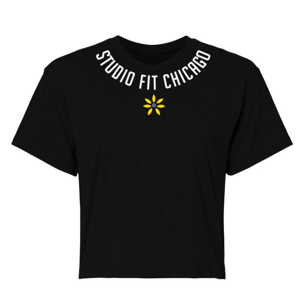 COLLAR PRINT - WOMEN'S CROPPED T-SHIRT - $JWNDBZ$ Thumbnail