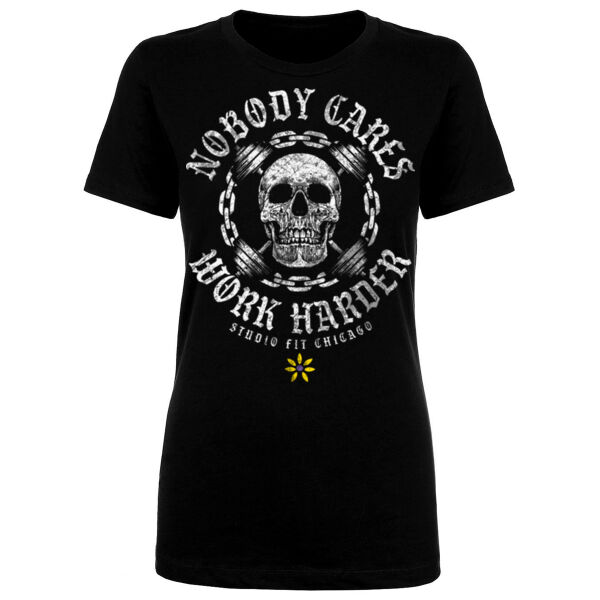 WORK HARDER - WOMEN'S FITTED T-SHIRT - $VCE2WB$ Thumbnail